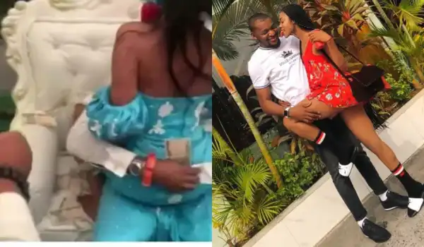 Nigerian dancer Jane Mena gives husband lap dance on wedding day (Video)